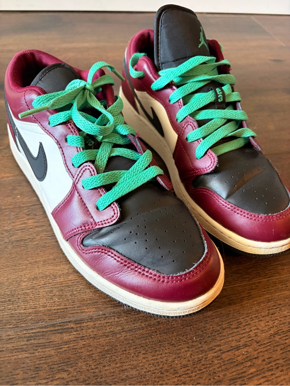 Nike Air Jordan 1 Low SE GS Dark Beetroot Roma Green DM0589-635 Size 7Y